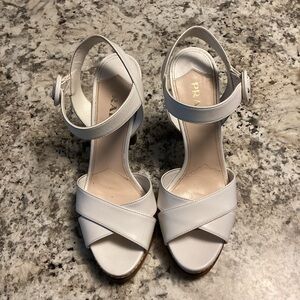 Prada Women's White Heeled Sandals